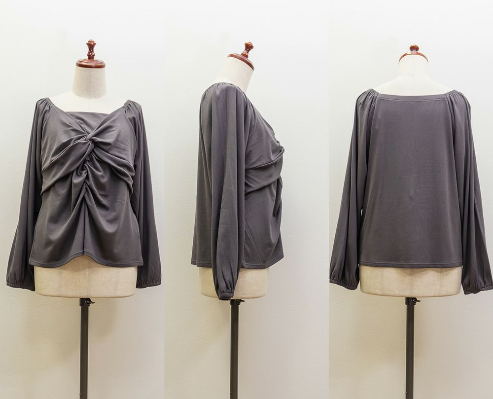 CLETTEオリジナルツイストギャザーカットソー | 大きいサイズ