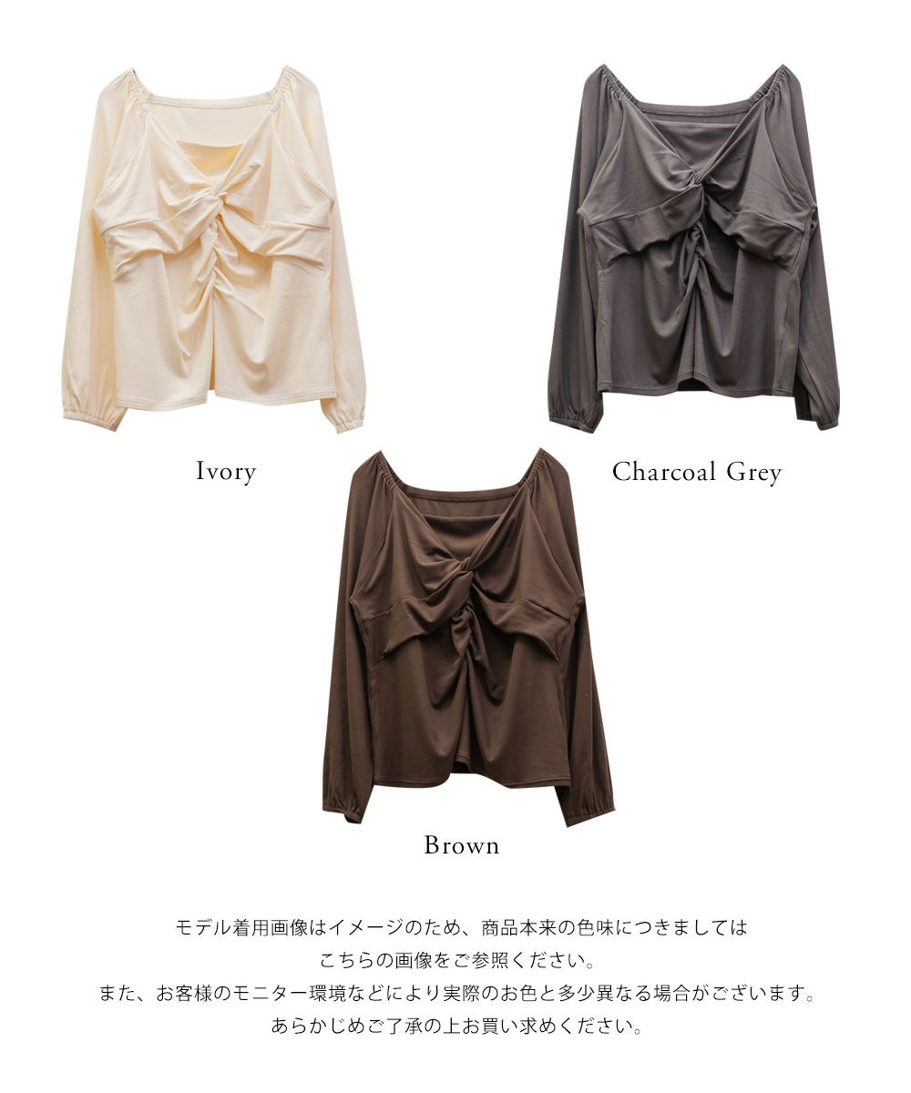 CLETTEオリジナルツイストギャザーカットソー | 大きいサイズ