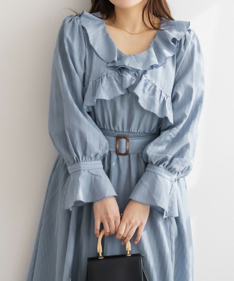 CLETTEオリジナルクロスフリルデザインワンピース | 大きいサイズ