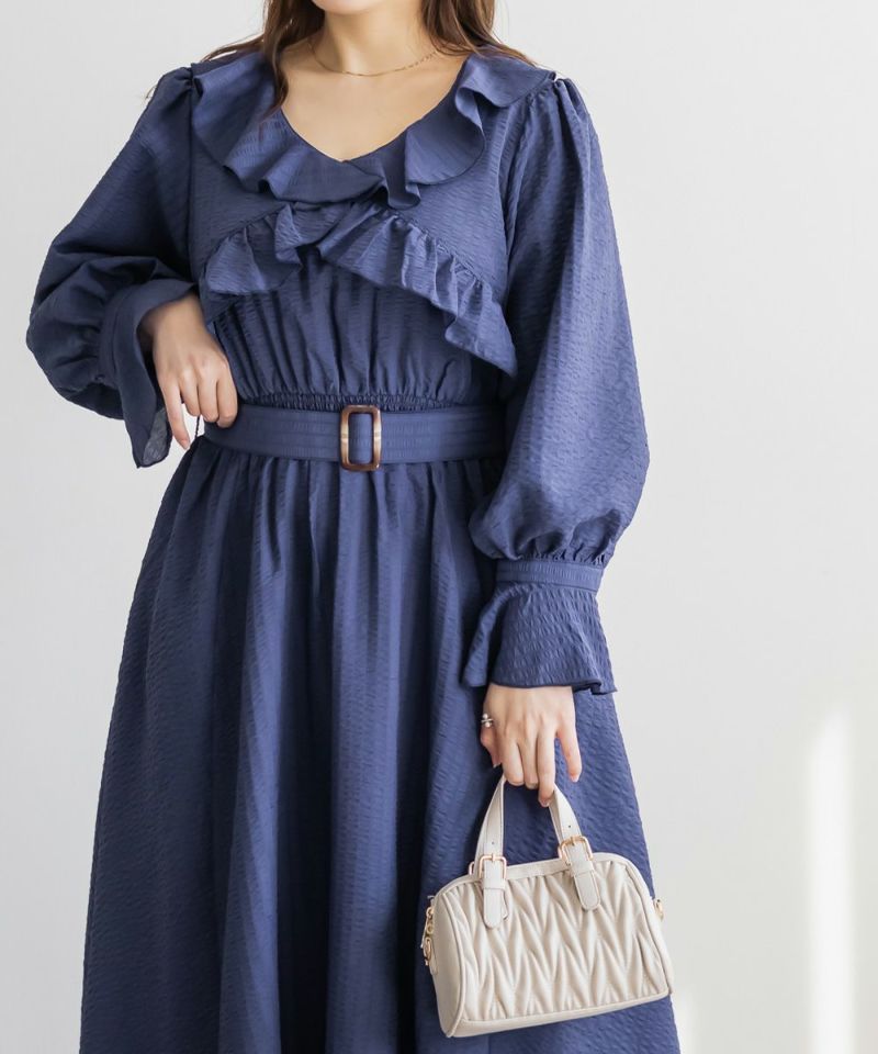 CLETTEオリジナルクロスフリルデザインワンピース | 大きいサイズ