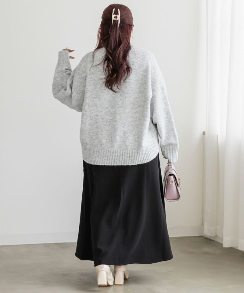 ポケット付きアルパカタッチニット | 大きいサイズ レディース専門店