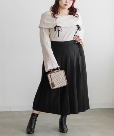 CLETTEオリジナル☆フレア袖ギャザー花柄ワンピース | 大きいサイズ