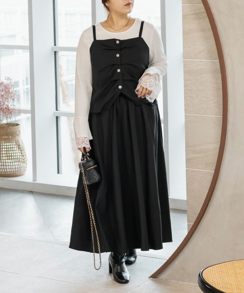 CLETTEオリジナルタックビスチェ＆フレアスカートセットアップ