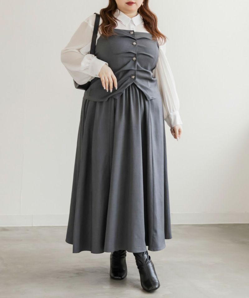 CLETTEオリジナルタックビスチェ＆フレアスカートセットアップ