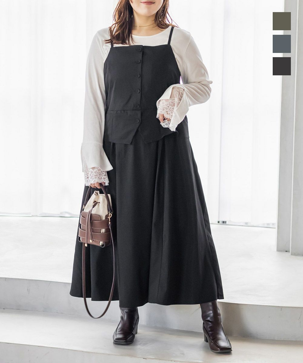 CLETTEオリジナルドッキングビスチェワンピース | 大きいサイズ