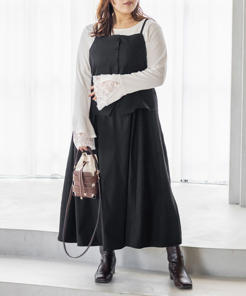 CLETTEオリジナルドッキングビスチェワンピース | 大きいサイズ