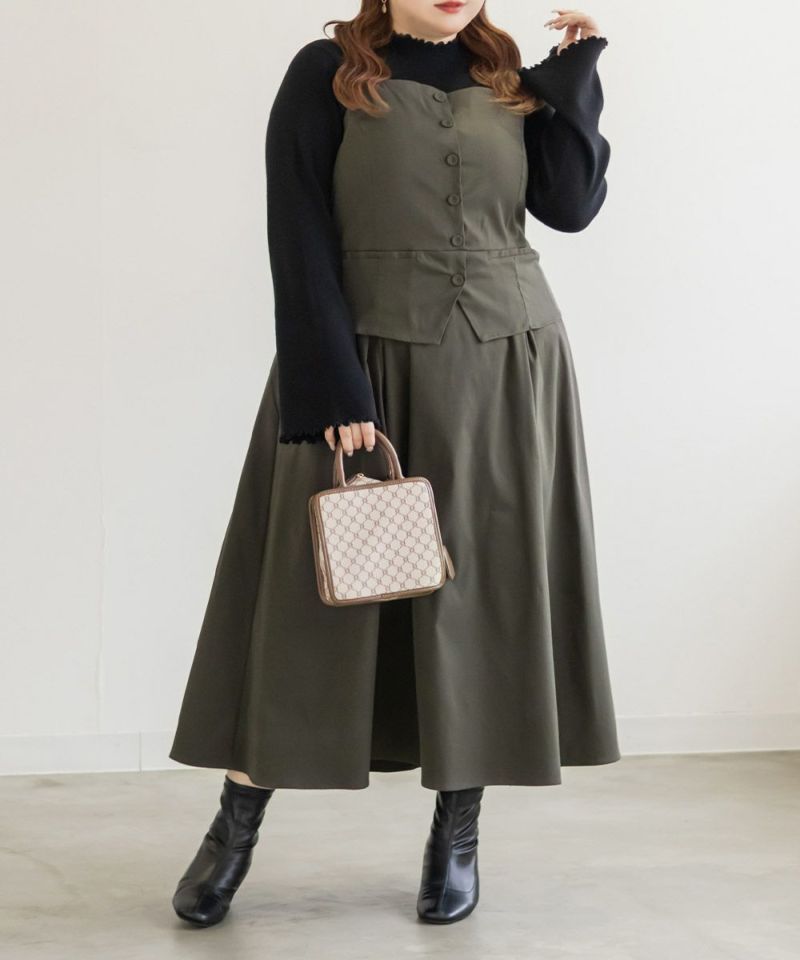 CLETTEオリジナルドッキングビスチェワンピース | 大きいサイズ