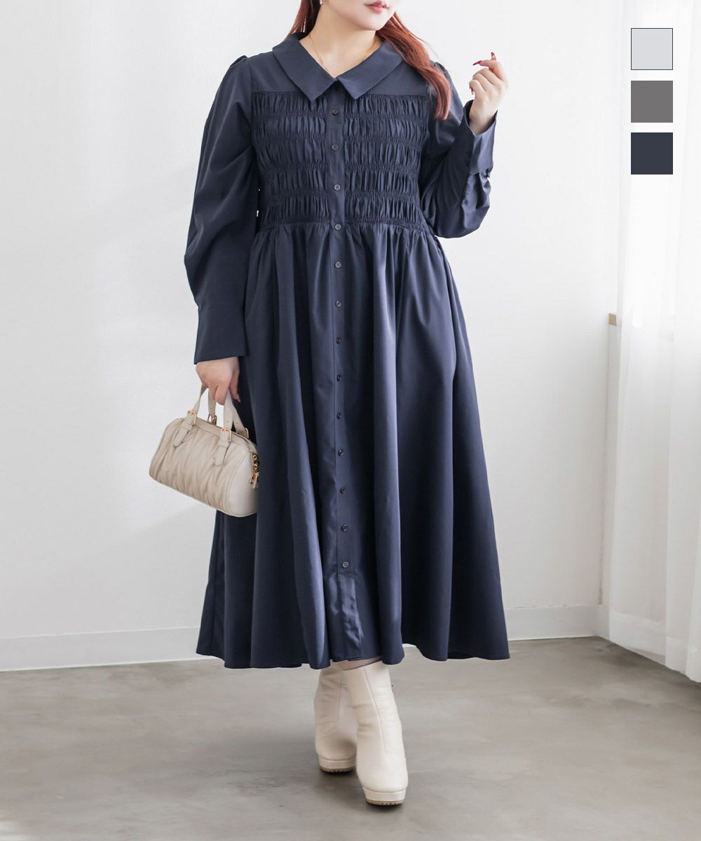 CLETTEオリジナルシャーリングシャツワンピース | 大きいサイズ