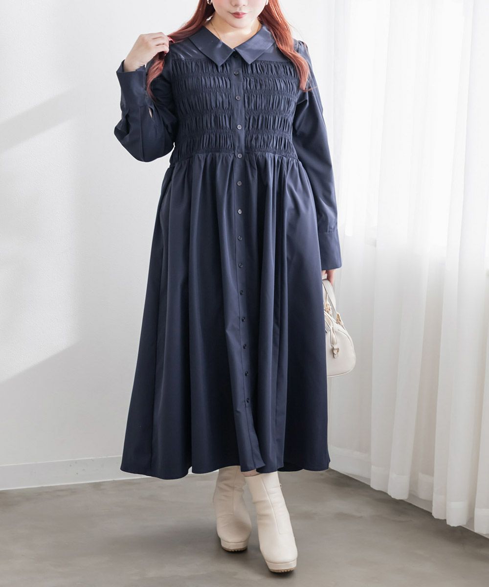 CLETTEオリジナルシャーリングシャツワンピース | 大きいサイズ