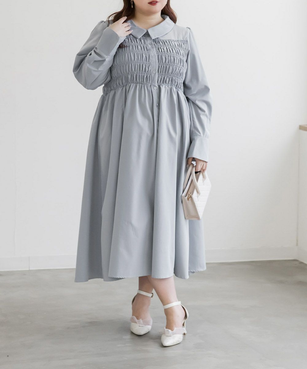 CLETTEオリジナルシャーリングシャツワンピース | 大きいサイズ