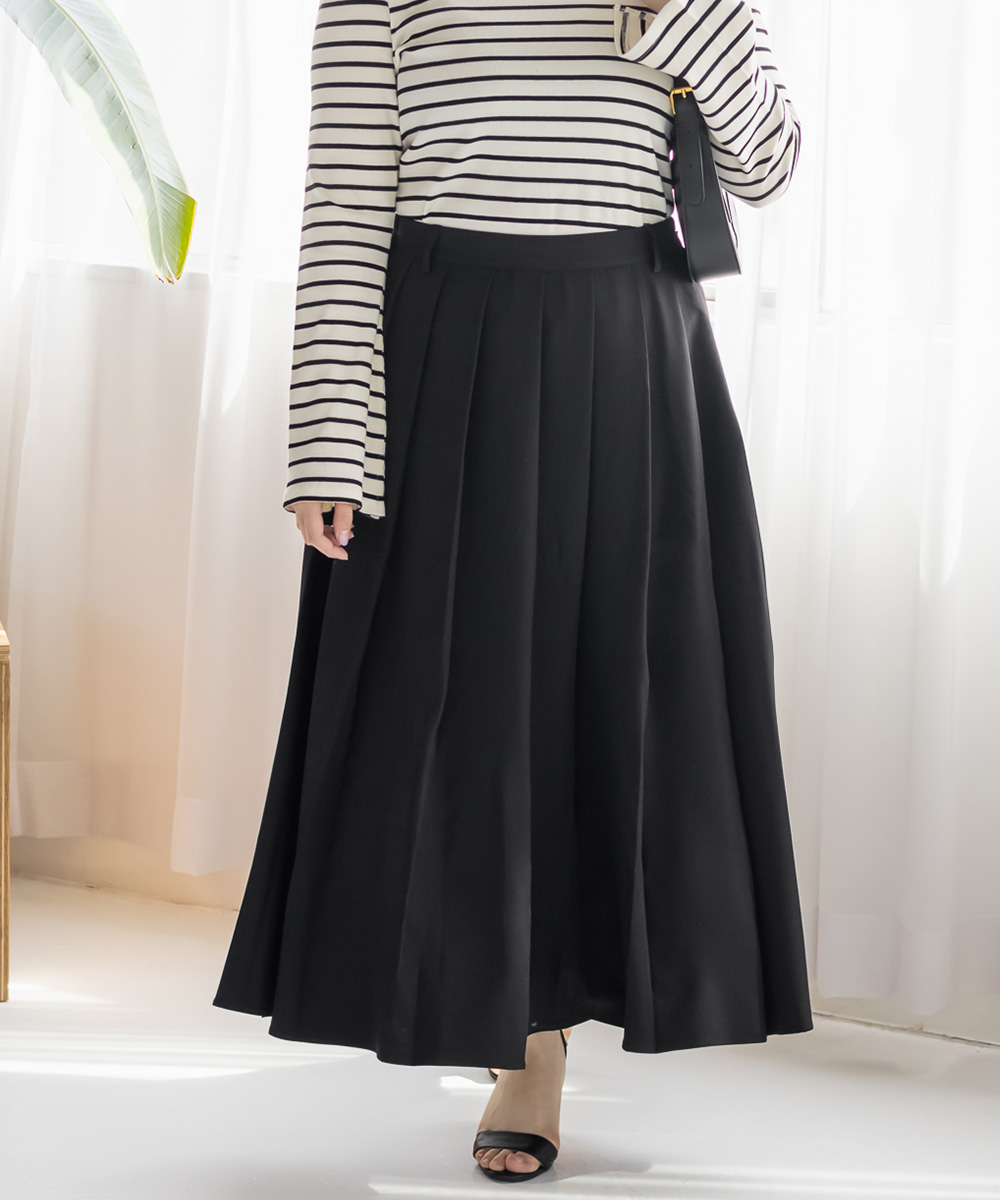 CLETTEオリジナルロングワイドプリーツスカート | 大きいサイズ