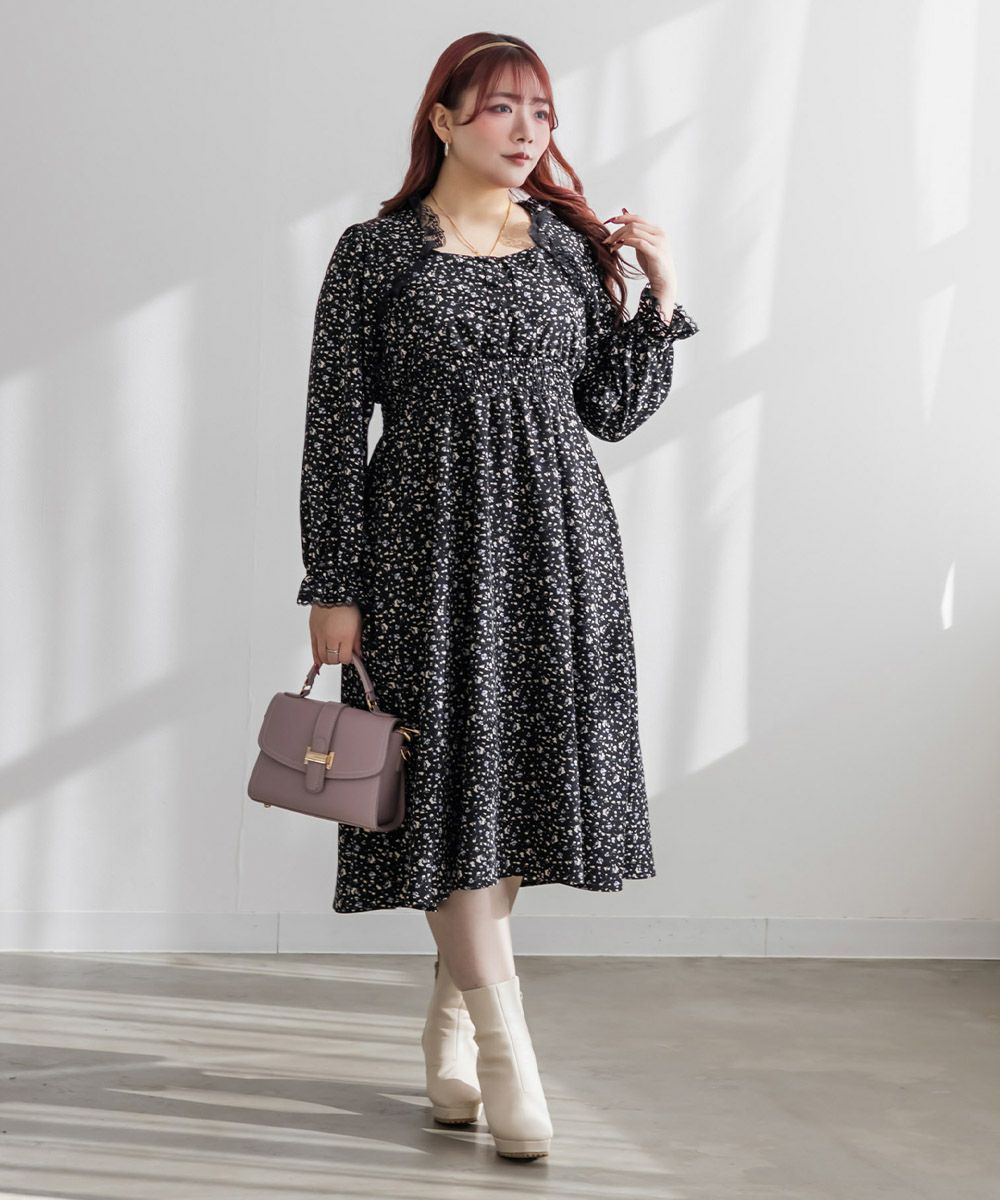 ボレロドッキング花柄ワンピース | 大きいサイズ レディース専門店