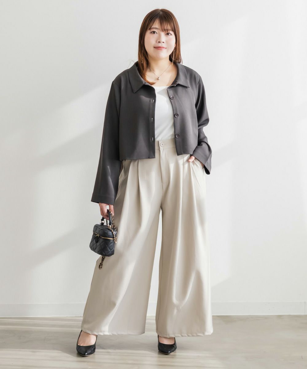 ステンカラーショートジャケット | 大きいサイズ レディース専門店