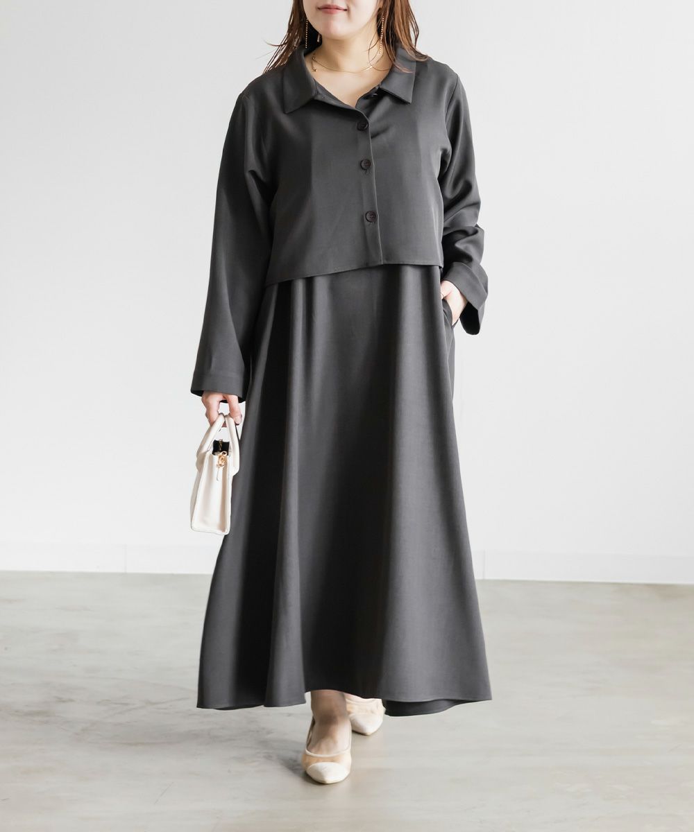 ステンカラーショートジャケット | 大きいサイズ レディース専門店