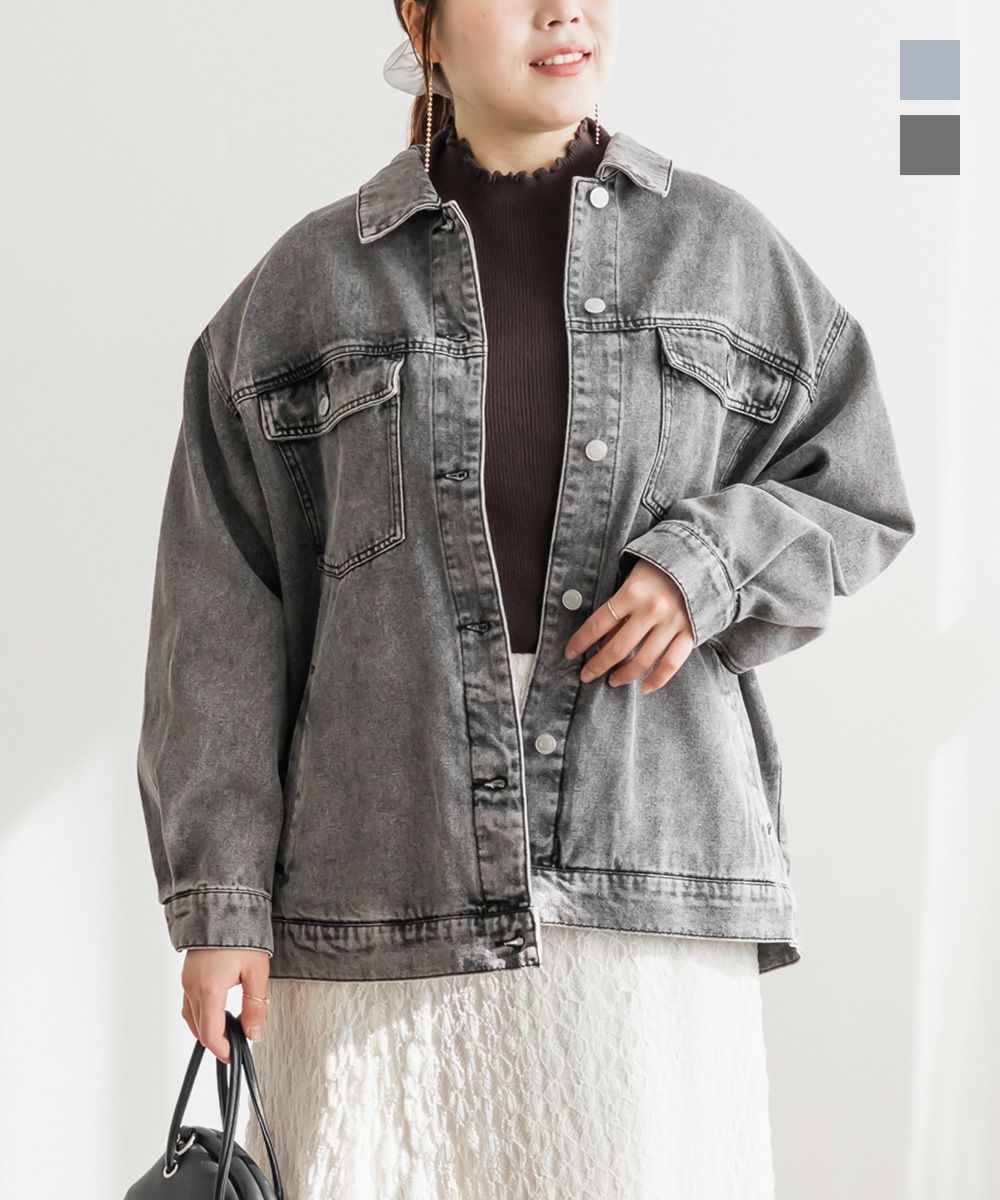 デニムオーバージャケット | 大きいサイズ レディース専門店 CLETTE