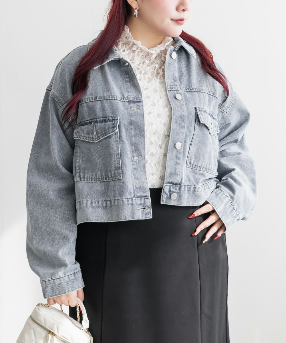 ショートデニムジャケット | 大きいサイズ レディース専門店 CLETTE