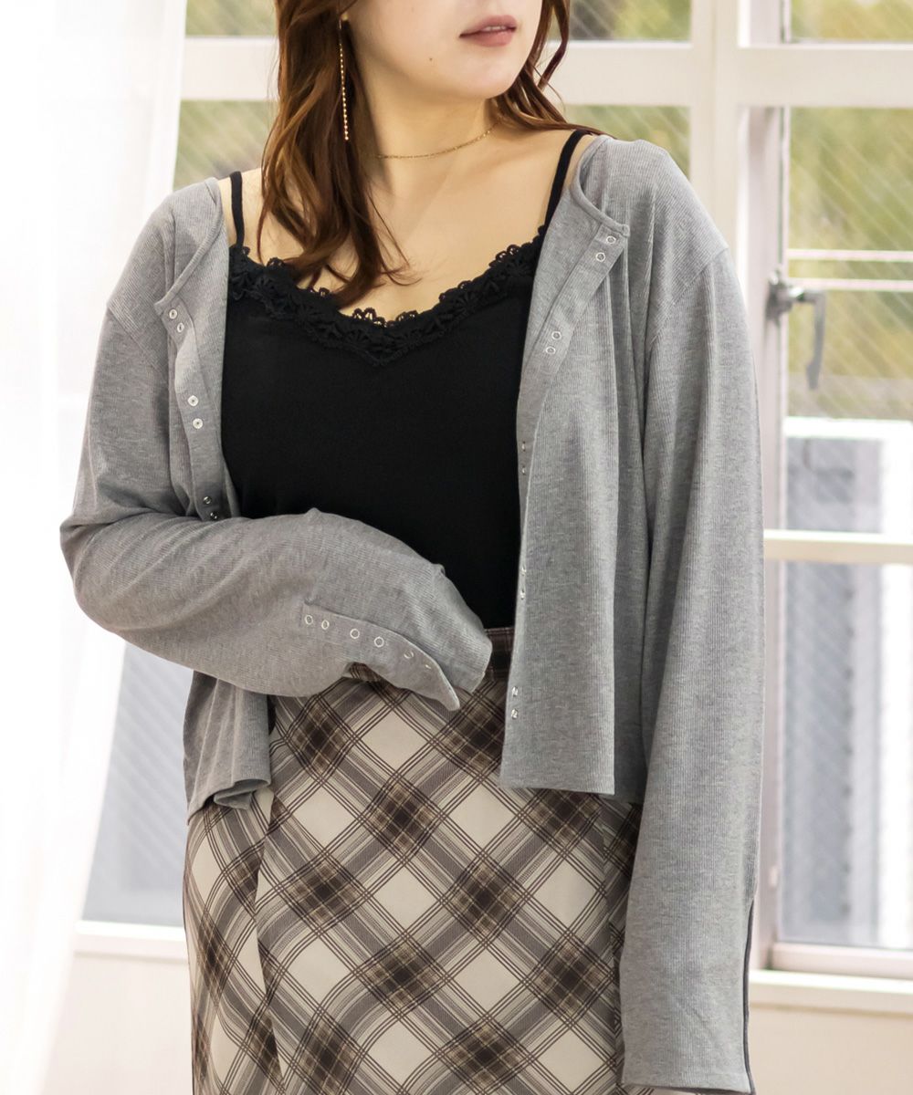 値下げしました！9,900円→8,000円 かぐれニットキャミソール レース付きニットキャミソール | 大きいサイズ レディース専門店