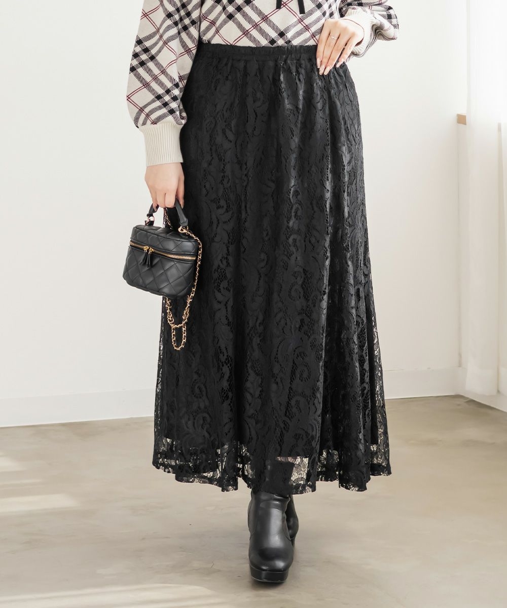CLETTEオリジナルレースフレアスカート | 大きいサイズ レディース専門